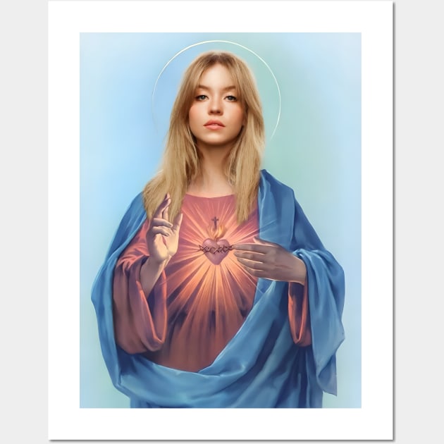 Holy Mary Sydney Sweeney Wall Art by rysiupol